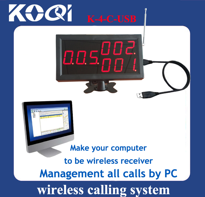 Wireless Calling System Display Receiver K-4-C-USB
