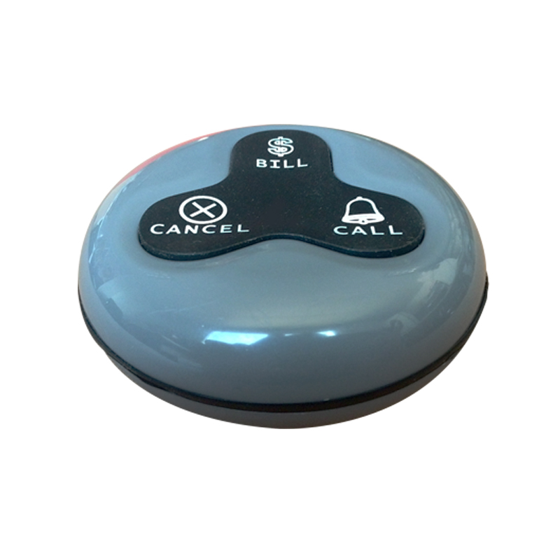 Restaurant table call button for wireless call wai