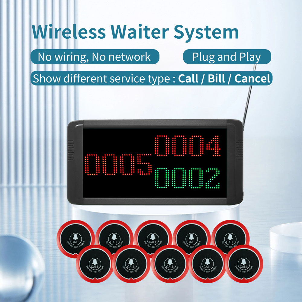 K-700C K-E1 1+10 Wireless Waiter Call Button Syste